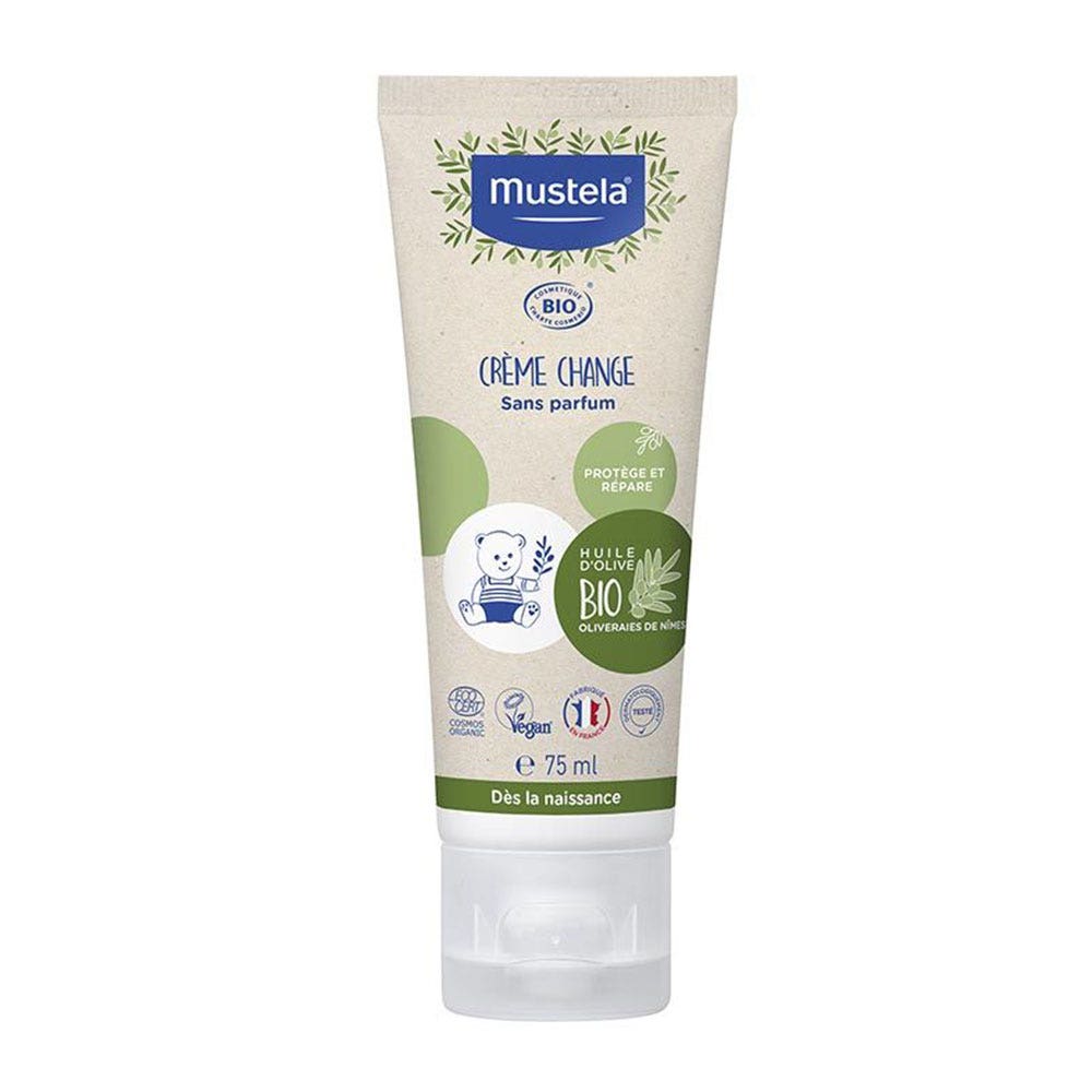 Mustela Crème Change Bio Sans parfum Dès La Naissance 75ml