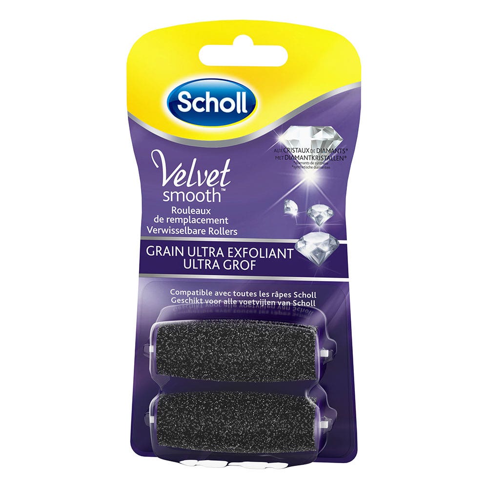 Scholl Velvet Smooth Rouleaux De Remplacement Grain Ultra Exfoliant x2