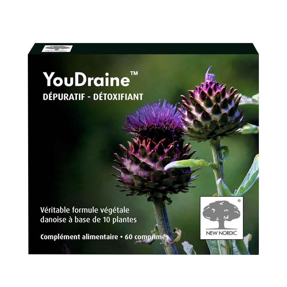 New Nordic Youdraine 60 Comprimes Dépuratif Detoxifiant