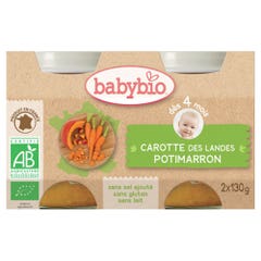 Babybio Légumes Petits Pots Des 4 Mois 2x130g