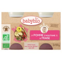Babybio Fruits Petits Pots De Bio Des 6 Mois 2x130g
