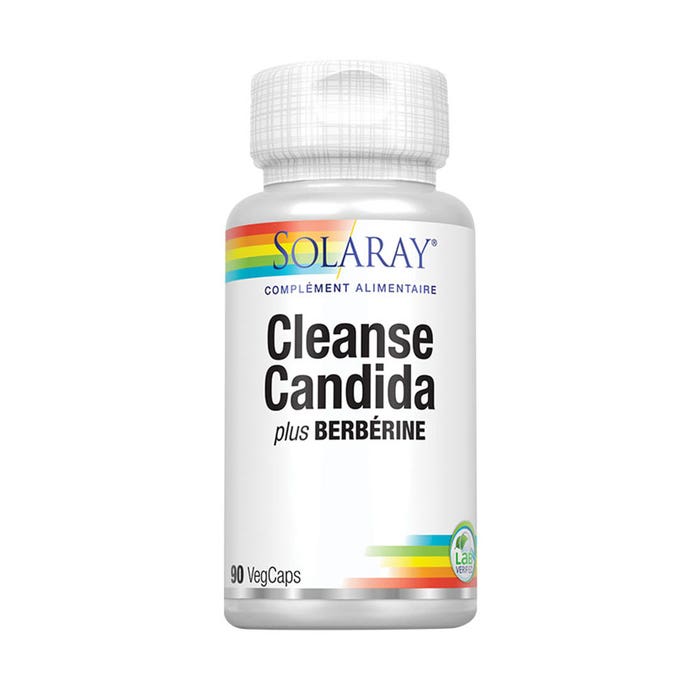 Cleanse Candida Plus Berberine 90 Capsules Vegetales Solaray