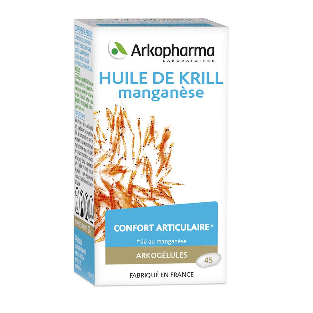 Arkopharma Arkogélules Huile De Krill + Manganèse 45 Capsules
