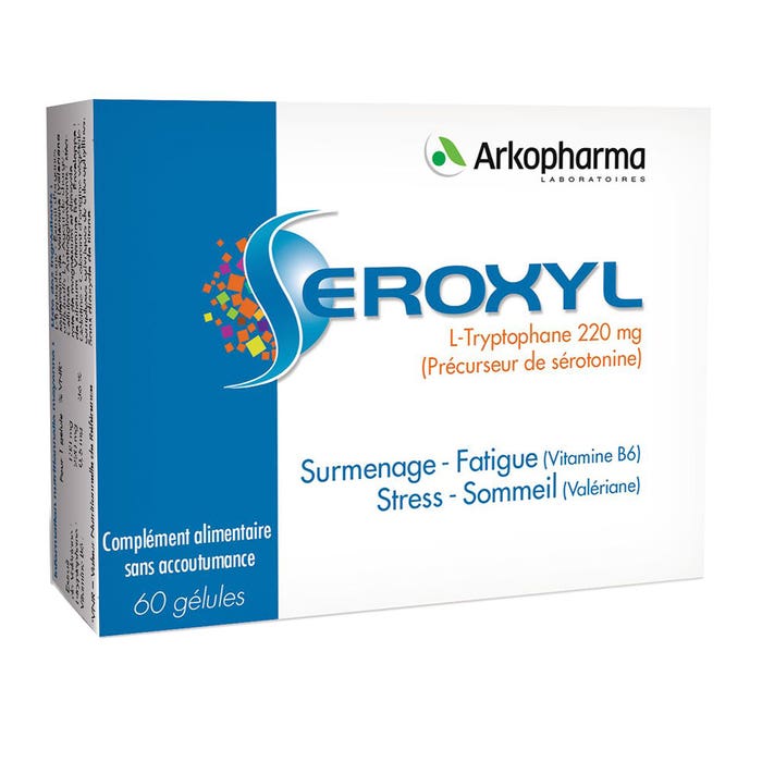 Arkopharma Séroxyl Surmenage & Fatigue Valériane, Vitamine B6 60 gélules