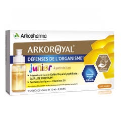 Arkopharma Arkoroyal Défenses de l'Organisme Junior Gelée Royale, Vitamine D3 5x10ml