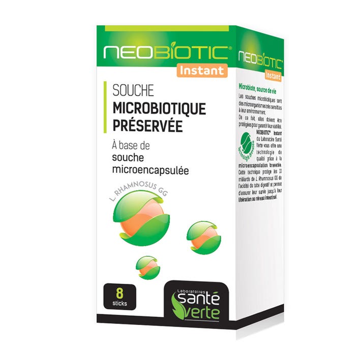 Sante Verte Souche Microbiotique Preservee 8 Sticks Instant Neobiotic