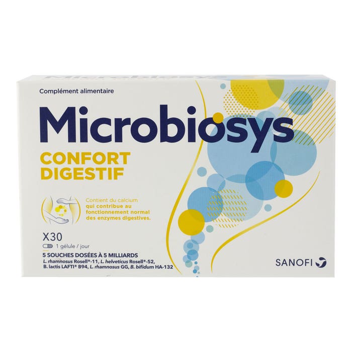 Microbiosys Confort Digestif 30 Gélules Sanofi