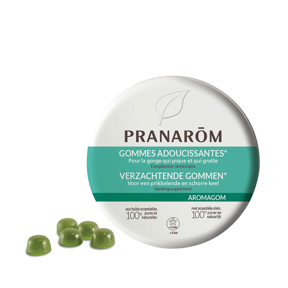 Pranarôm Aromagom Gommes Adoucissantes Pour La Gorge Aux Huiles Essentielles 45 g