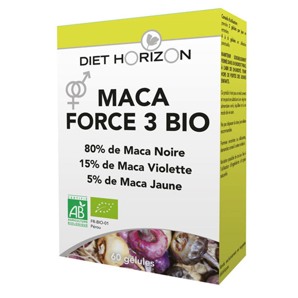 Diet Horizon Maca Force 3 Bio 60 Gelules