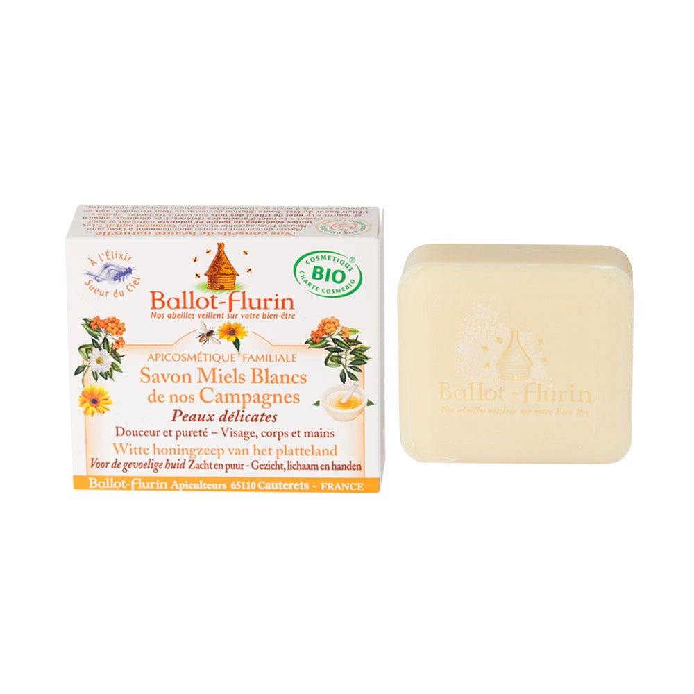 Ballot-Flurin Savon Miels Blancs De Nos Campagnes Bio Peaux Delicates 100g