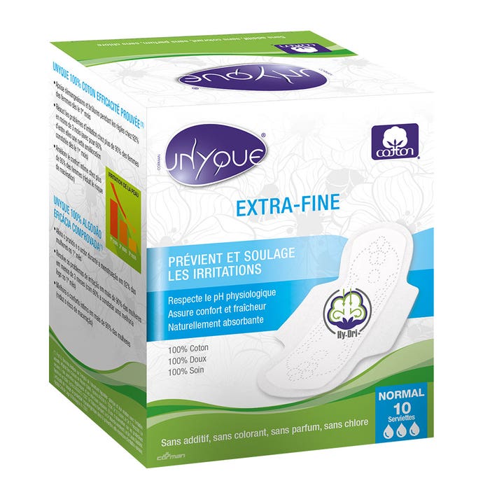 Serviettes HyDriTM Extra Fines Normal x10 Unyque