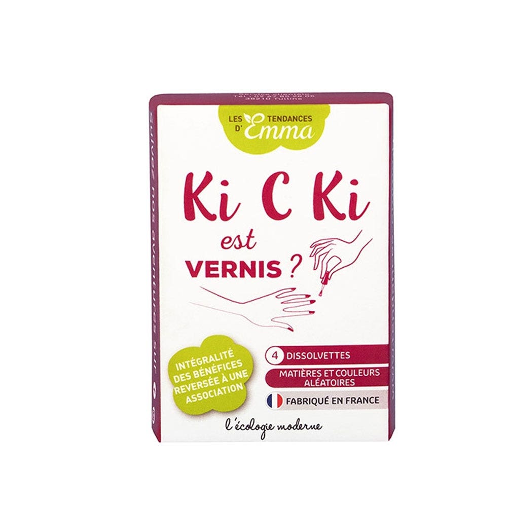 Les Tendances D'Emma Ki C Ki Est Vernis Dissolvettes Lavables pour Vernis à Ongles x4