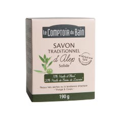 Le Comptoir Du Bain Pain De Savon D'alep Traditionnel Olive Laurier 190g