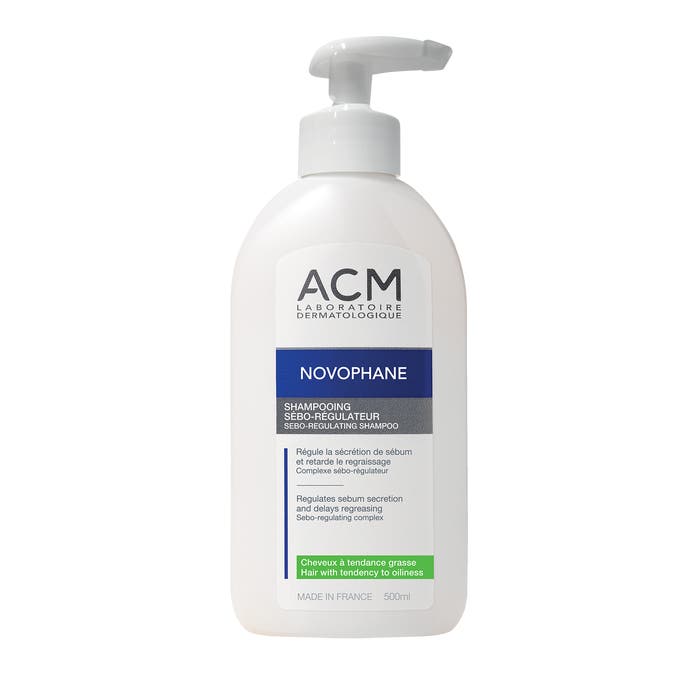 Shampoing Sebo Regulateur Cheveux Gras 500ml Novophane Acm