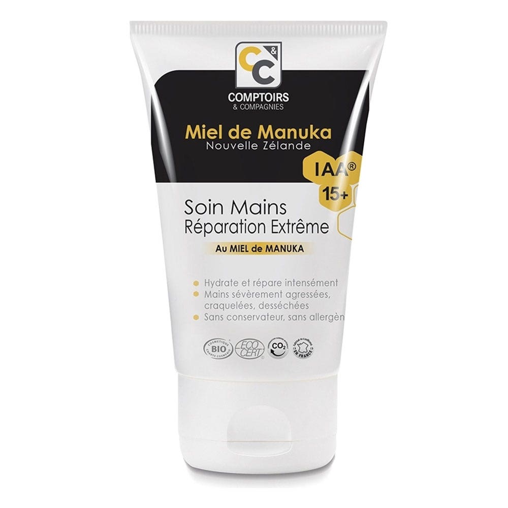 Comptoirs Et Compagnies Soin Mains Reparateurs Iaa15+ Bio Au Miel De Manuka 50ml