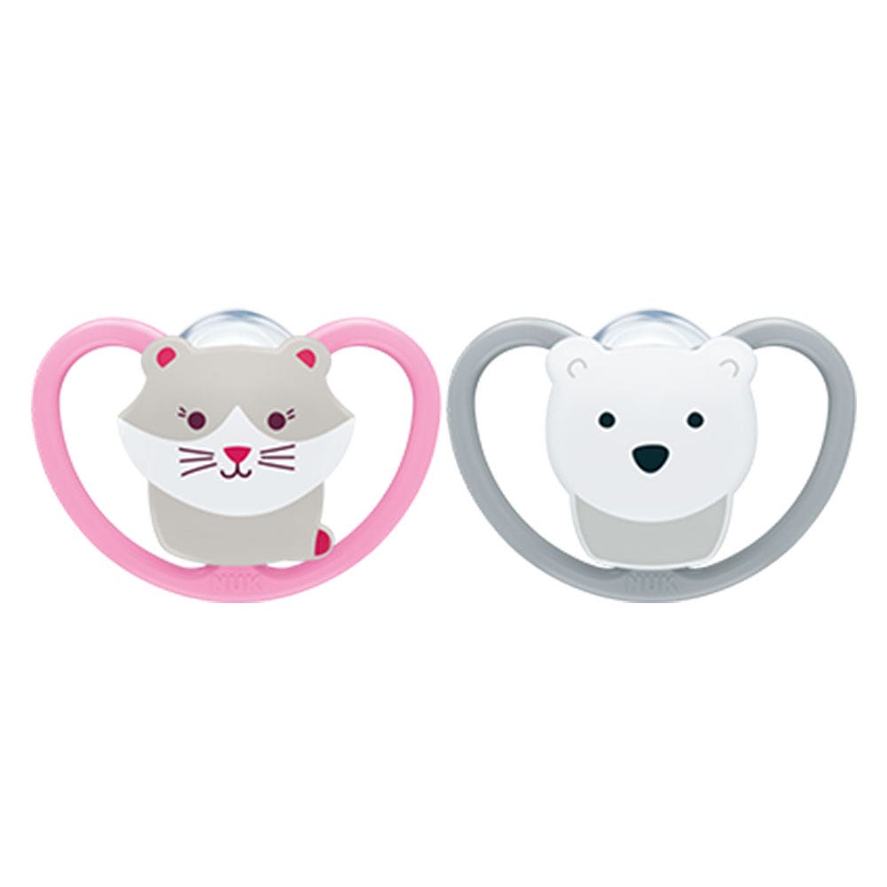 Nuk Space Sucettes Physiologiques Silicones 0 à 6 Mois x2