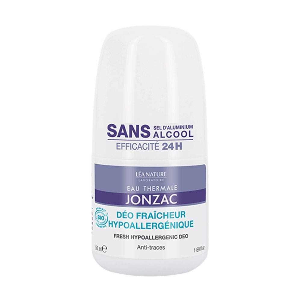 Eau thermale Jonzac Deodorant Fraîcheur Haute Tolerance 24h Roll-on Bio 50ml