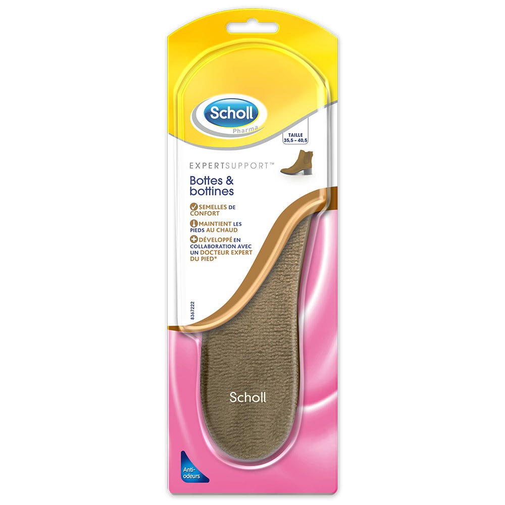 Scholl Semelles Confort Bottes et Bottines Expert Support Taille 35-40.5