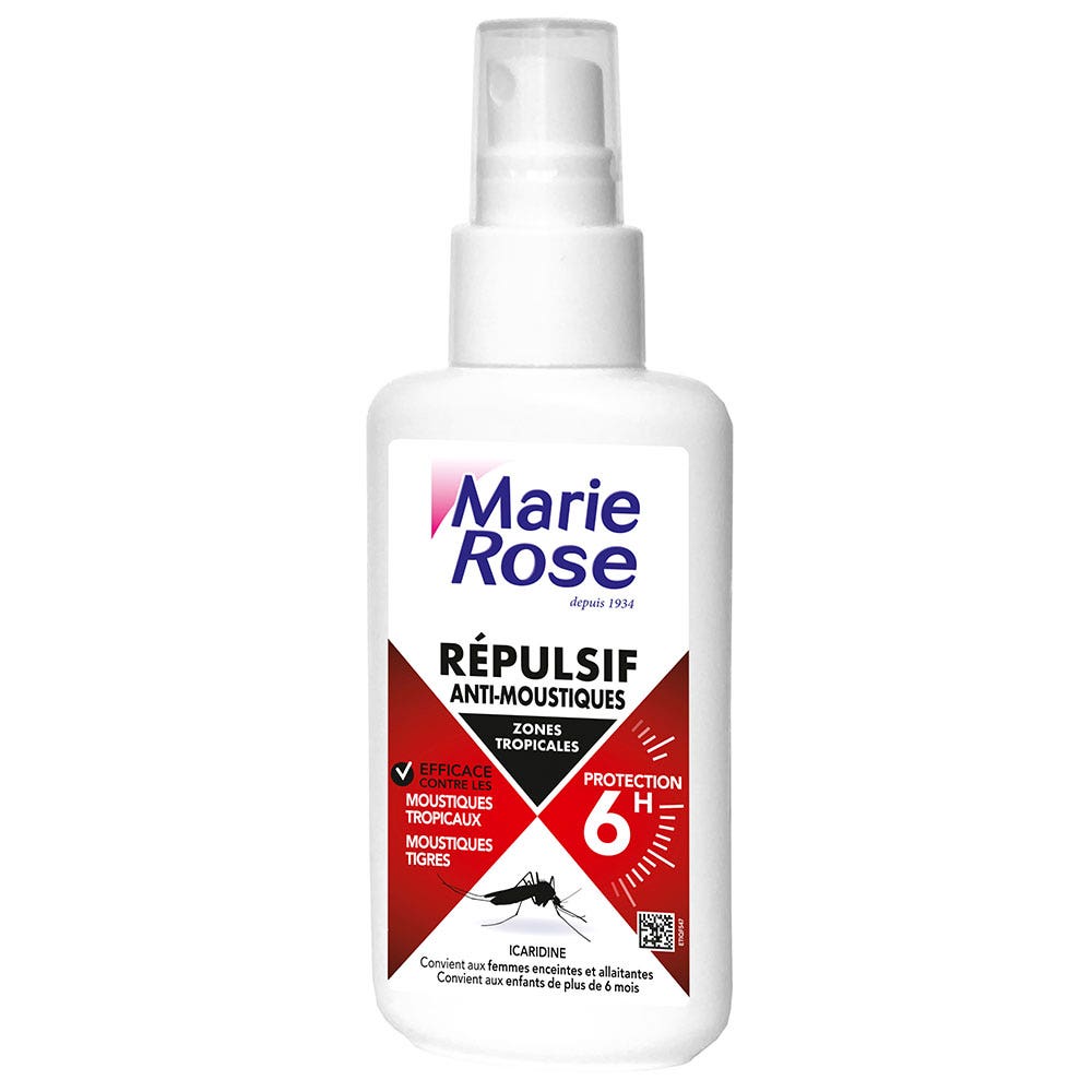Marie Rose Spray Repulsif Anti-moustiques Zones Tropicales Juvasante 100ml