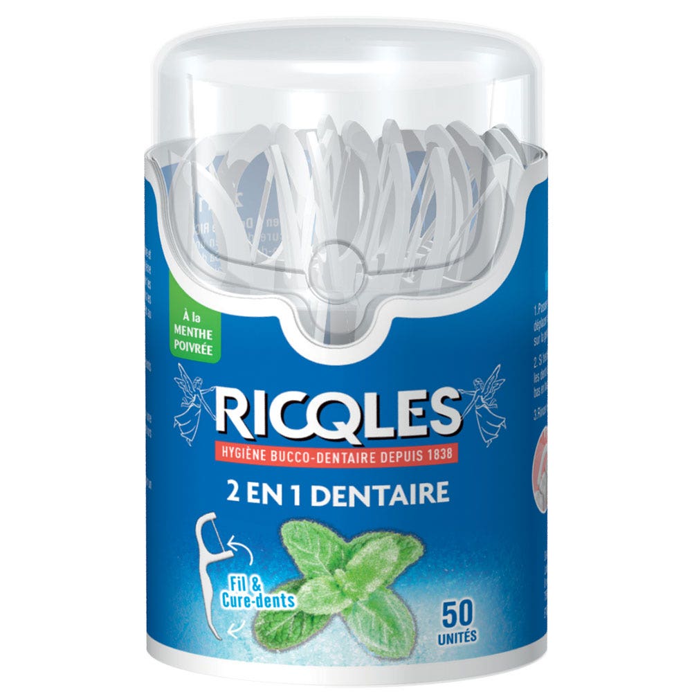 Ricqles Fil Dentaire 2 En 1 - 50 Unites Juvasante