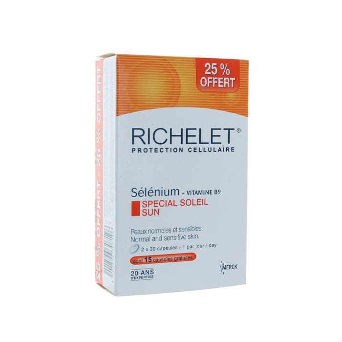 Richelet Protection Cellulaire Soleil 2x30 Capsules Dont 15 Offertes