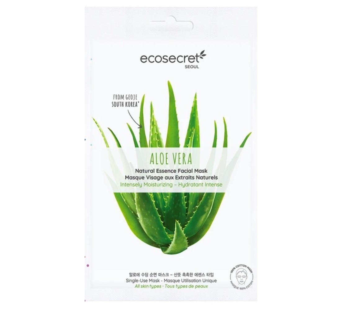Eco Secret Masque Visage A L'aloe Vera Hydratant Intense 20ml