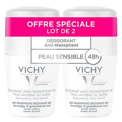 Vichy Déodorant Deodorant Anti Transpirant Efficace 48h Peaux Sensibles 2x50ml