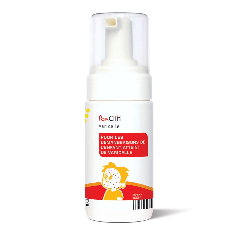 Poxclin Mousse Apaisante Flacon Pompe Varicelle 100 ml
