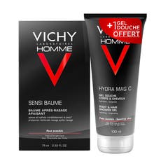 Vichy Homme Baume Apres-rasage Apaisant Sensibaume + Gel Douche Offert 75ml