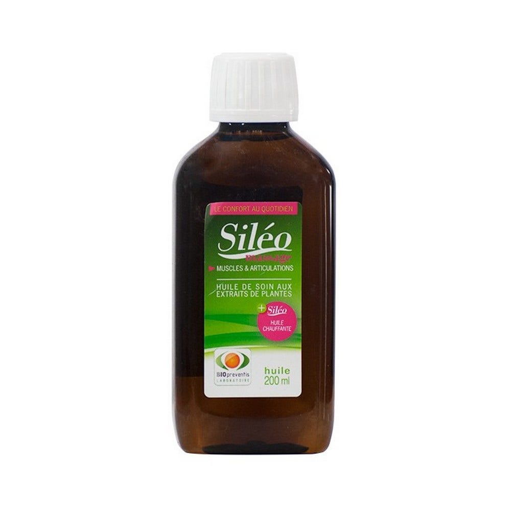 Sileo Huile De Massage Chauffante Biopreventis 200ml