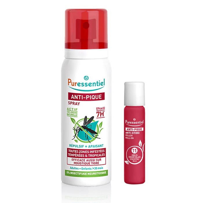 Spray Repulsif Et Apaisant + Roller Apaisant 75ml Anti-Pique Puressentiel