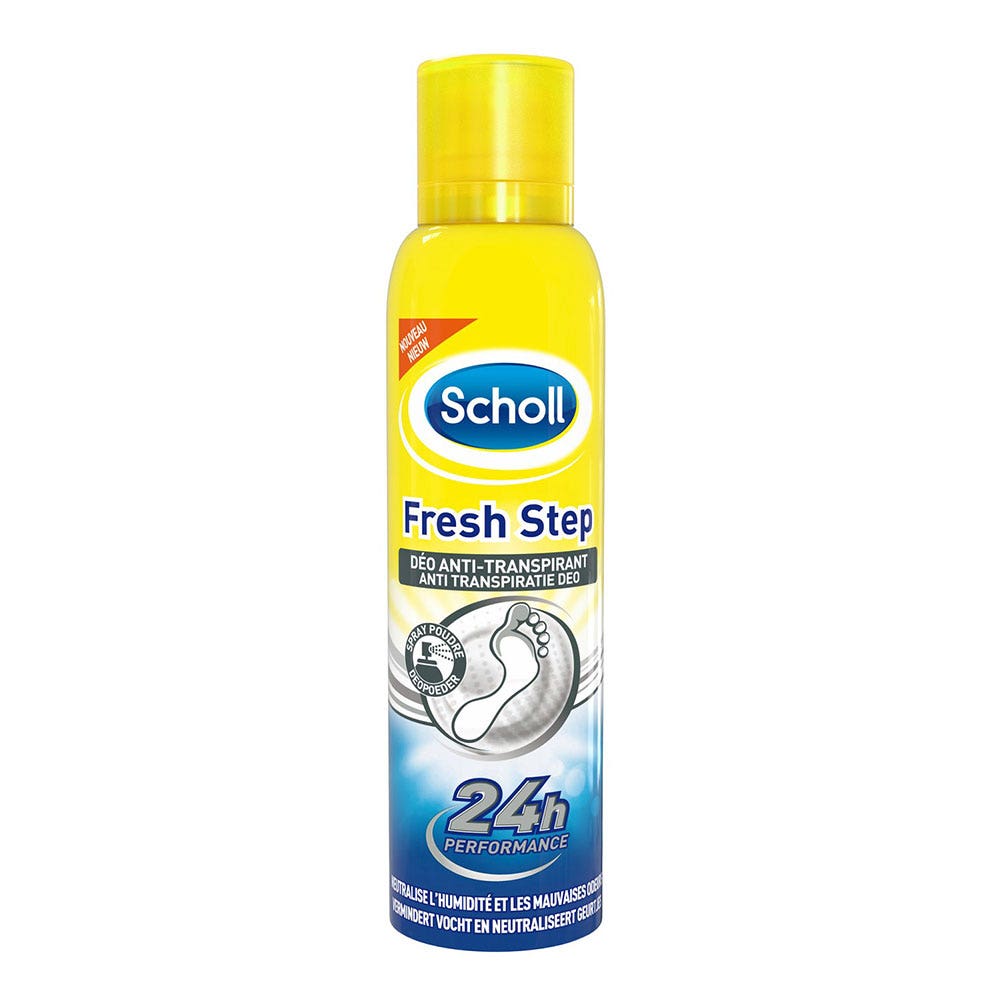 Scholl Deodorant Anti-transpirant Pied En Poudre Fresh Step 150ml