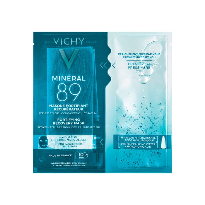 Masque Tissu Hydratant Recuperateur A L'acide Hyaluronique 29g Mineral 89 Vichy