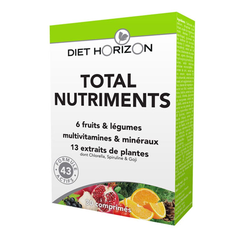 Diet Horizon Total Nutriments 30 Comprimes