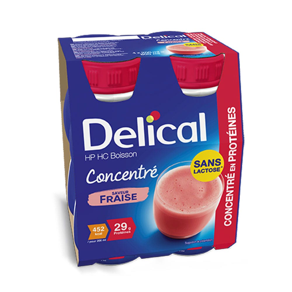Delical Boisson Hyperprotidique Hypercalorique Concentree En Proteines 4x200ml