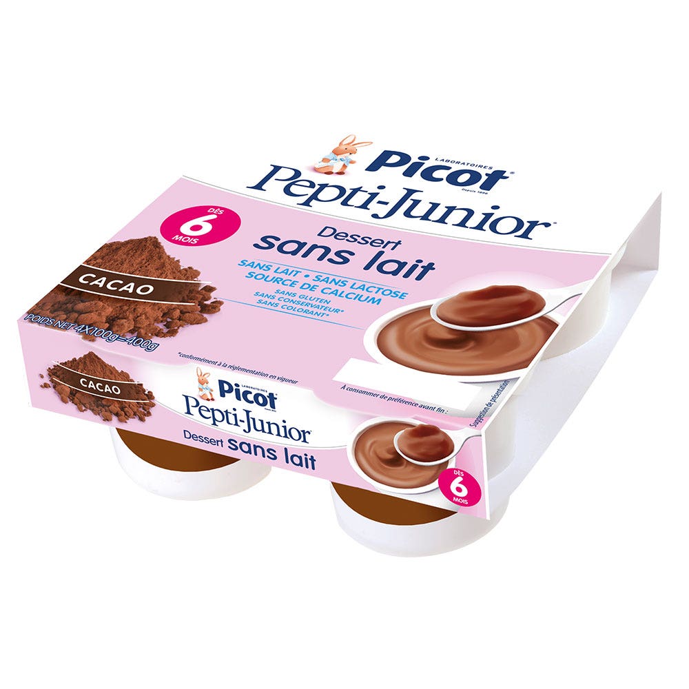 Picot Pepti Junior Dessert Sans Lait Des 6 Mois 4x100 g