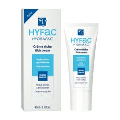 Hyfac Hydrafac Creme Riche Hydratation Quotidienne Peaux Seches A Tres Seches 40ml