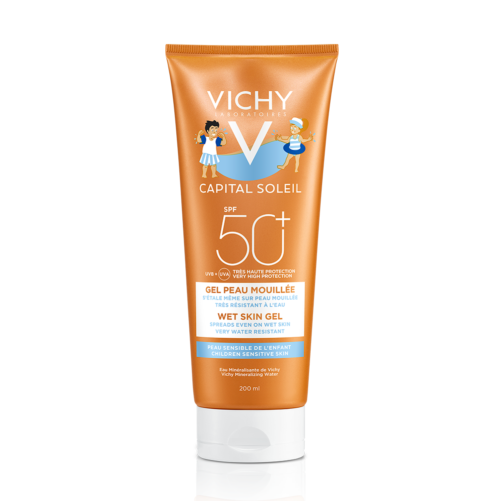 Vichy Capital Soleil Protection Solaire Gel Solaire Enfant Peau Mouille Spf50+ 200ml