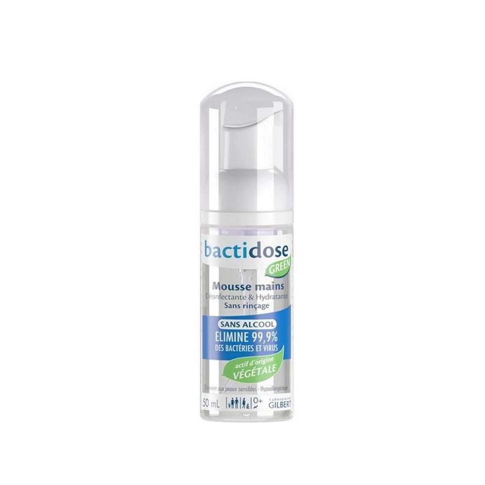 Bactidose Mousse Mains Green Sans Alcool Gilbert 50ml