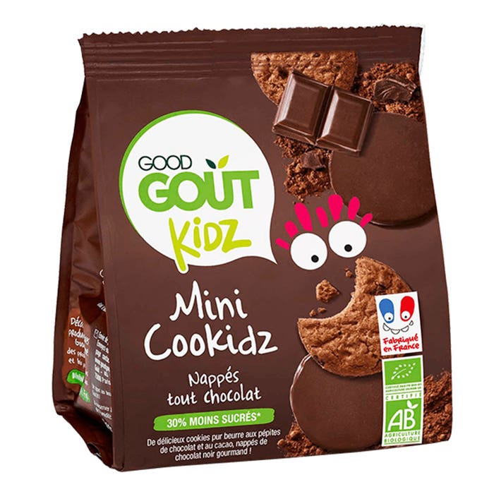 Good Gout Mini Cookidz Biscuits Chocolat Bio Kidz Des 3 Ans 115g