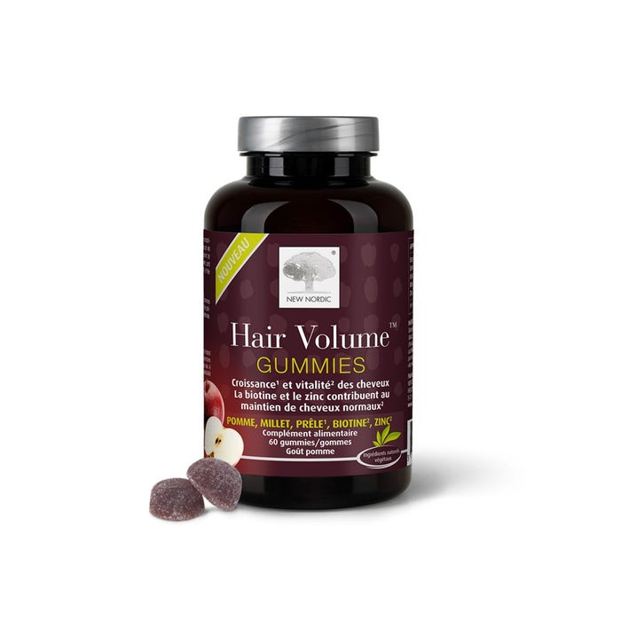 Hair Volume 60 Gummies Croissance Et Vitalite Des Cheveux New Nordic