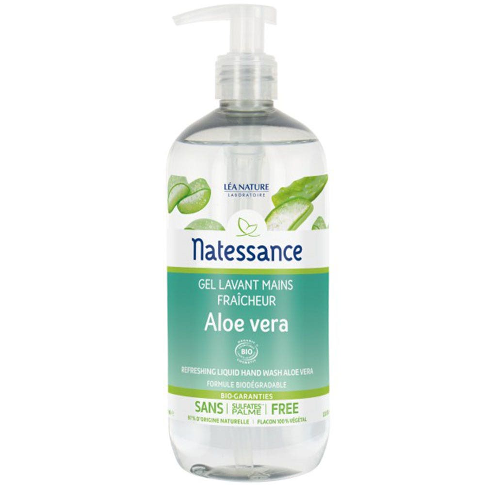 Natessance Gel Lavant Mains Fraicheur Aloe Vera Bio 500ml
