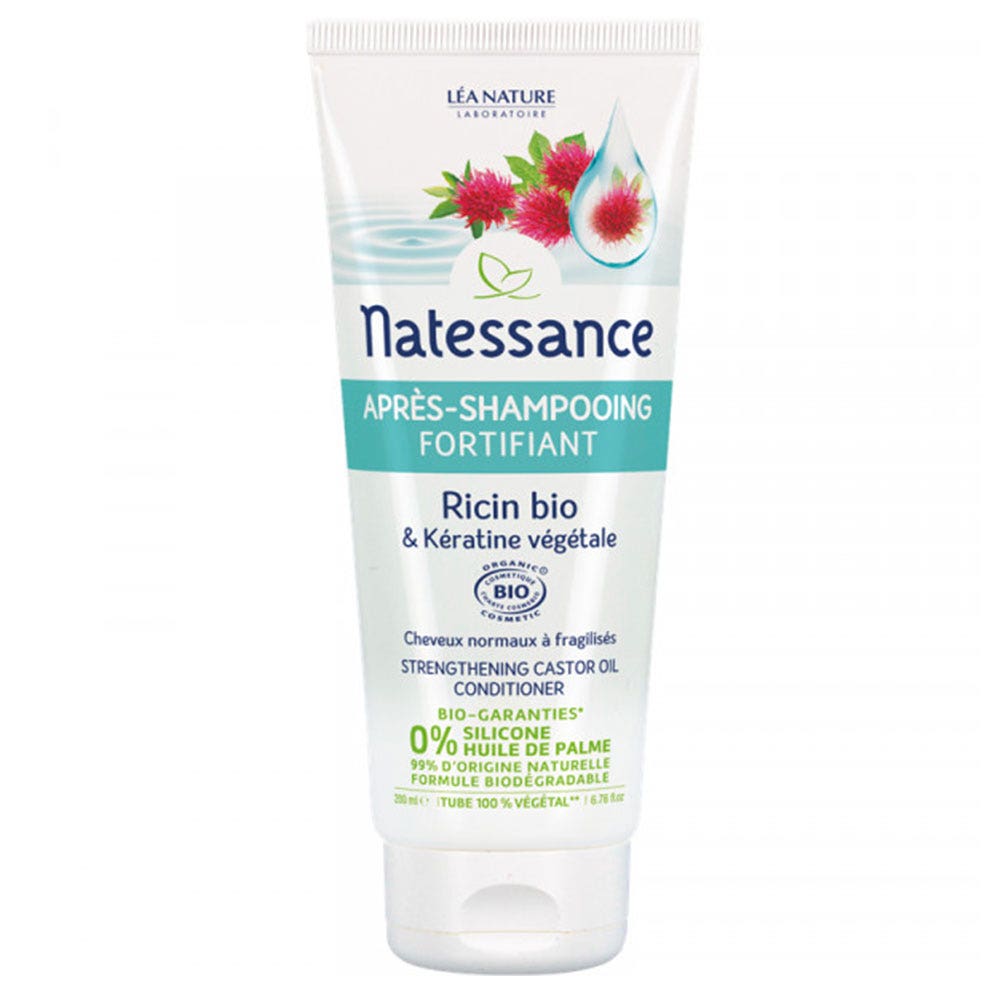 Natessance Capillaires Après-Shampooing Fortifiant Huile De Et Kératine Bio 200ml