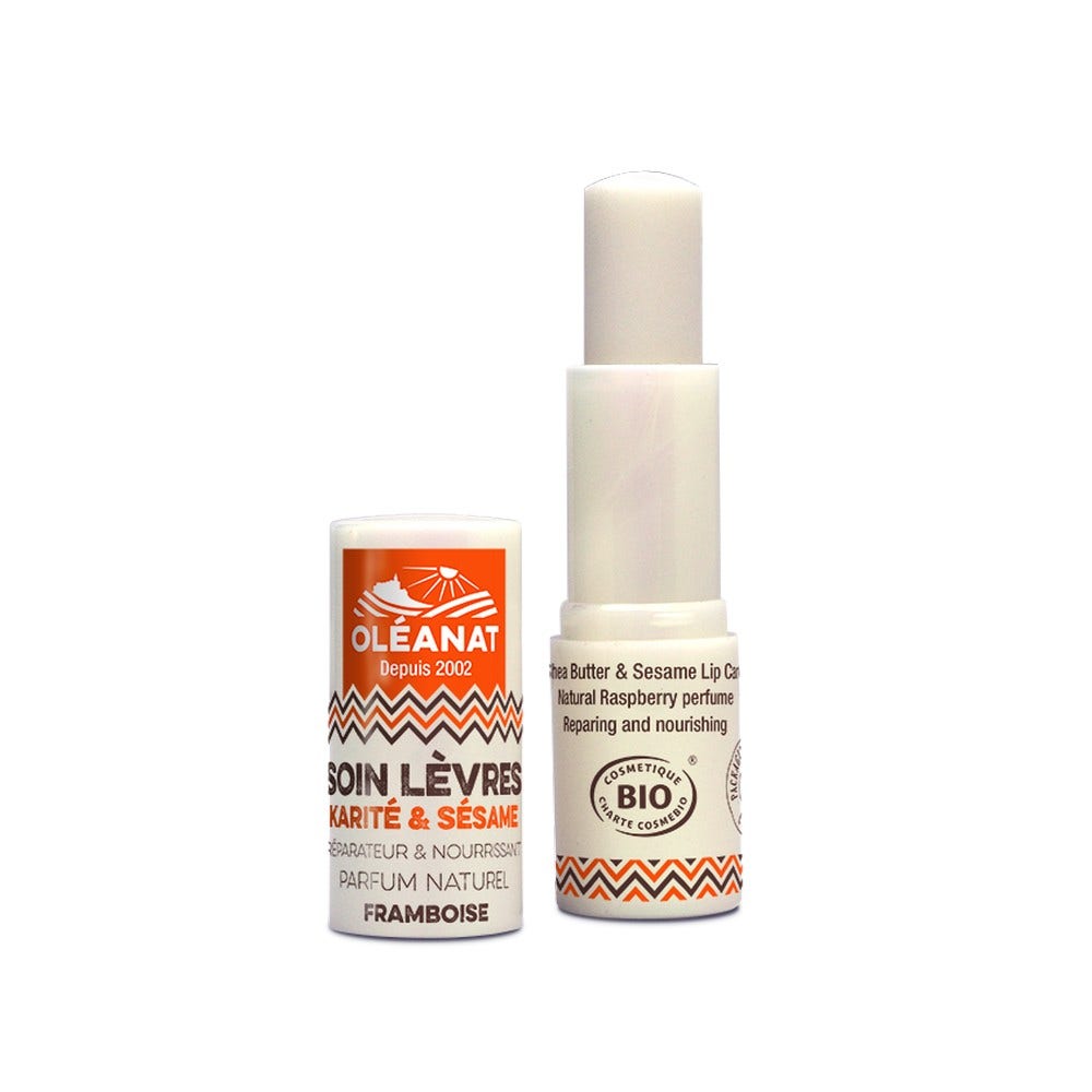 Oleanat Soin Levres Karite Sesame Parfum Naturel Framboise Bio