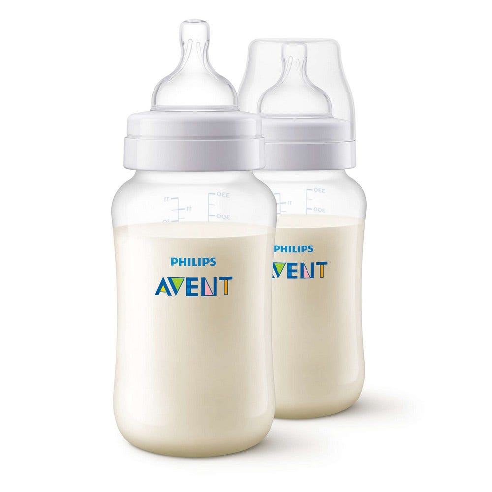 Avent Anti-Colic Biberons Pp Debit Moyen X2 Classic+ 3 Mois Et Plus ...