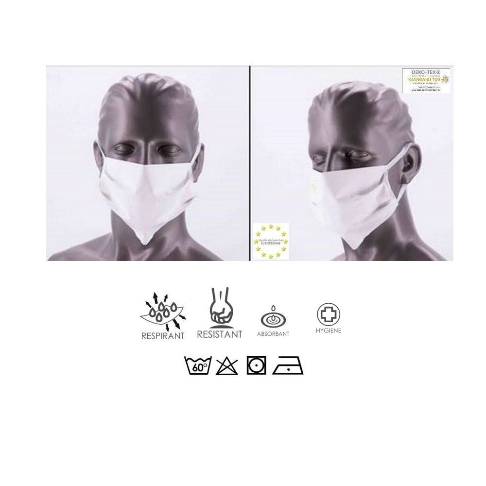 Colatex Masques Anti-projection Reutilisables Et Lavables X10 Evolon 100 Colatex