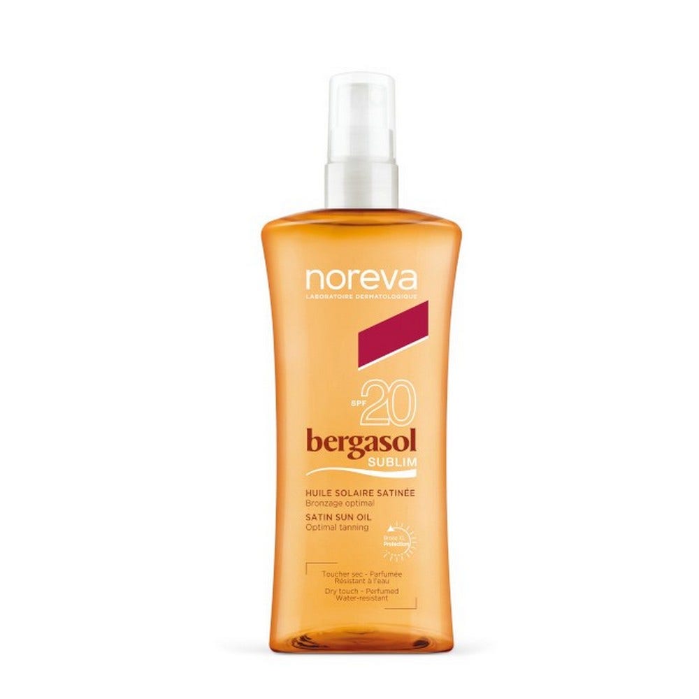 Noreva Bergasol Huile Solaire Satinee SPF20 Bronzage Optimal 125ml