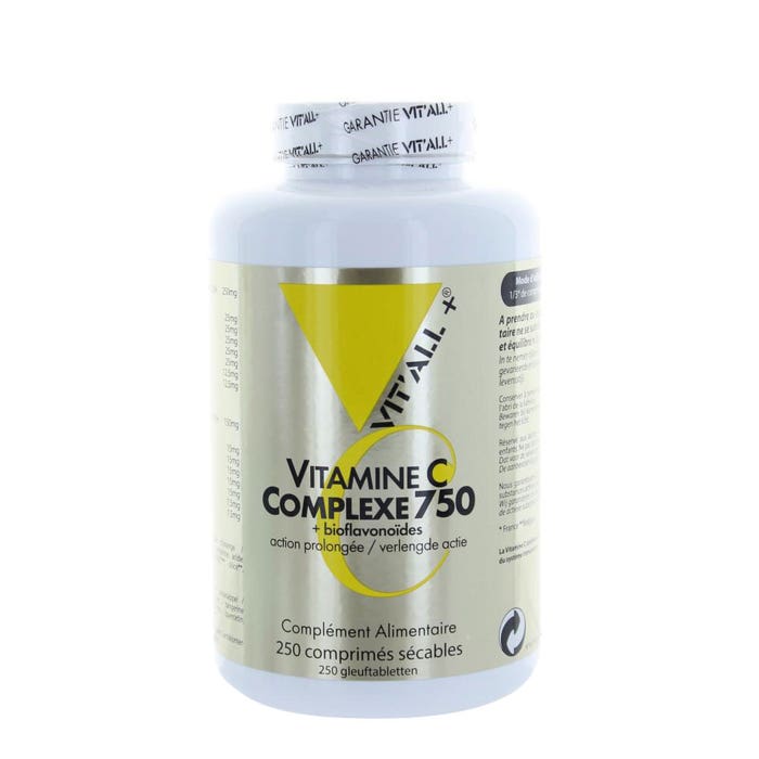Vit'All+ Vitamine C Complexe 750 Bioflavonoides 250 Comprimés