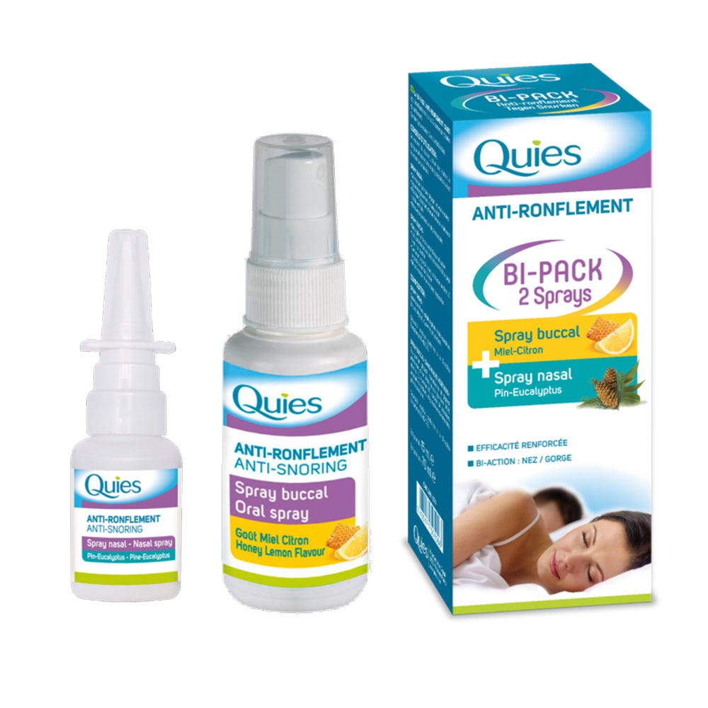 Bi-Pack Anti-ronflement Spray buccal + Nasal Quies