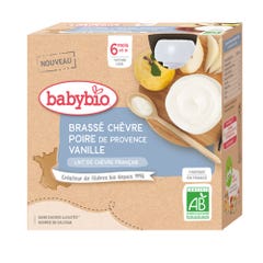 Babybio Brassé Lait de Chèvre Dès 6 mois 4x85g
